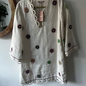 Alexis white linen new dress (with tags)
